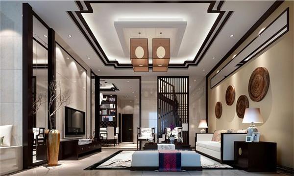 新中式別墅大廳吊燈設計定制案例