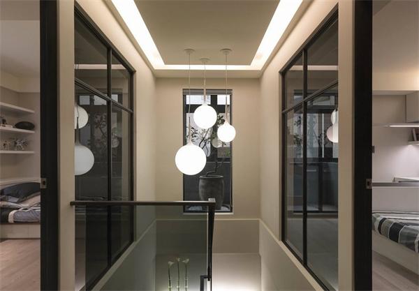 現代簡約別墅樓梯吊燈設計定制案例