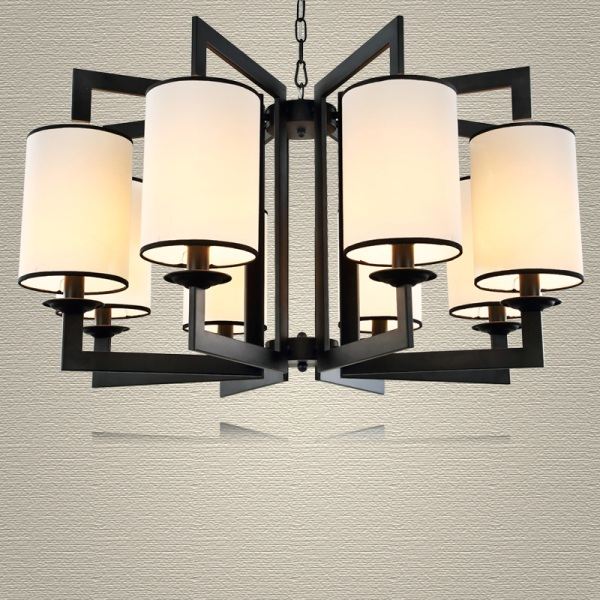 現代中式風格吊燈品牌廠家直銷 布藝燈罩