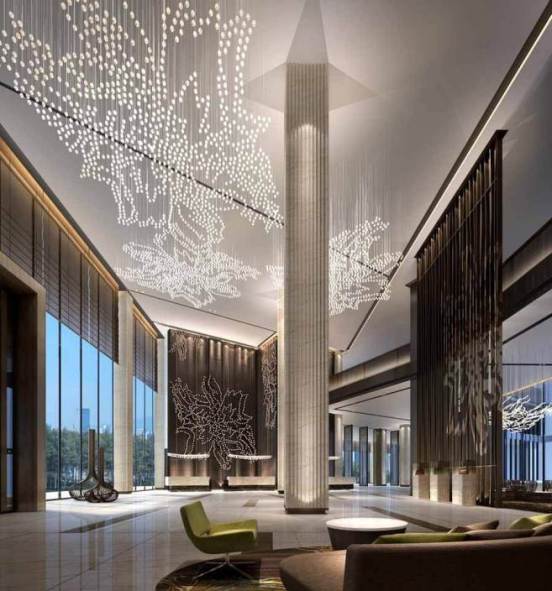酒店大堂休息區水晶吊燈
