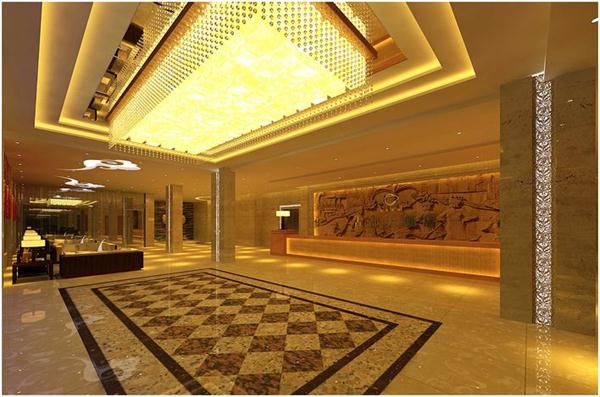 酒店大堂JD20078249方形水晶燈效果圖  燈具廠家定制生產