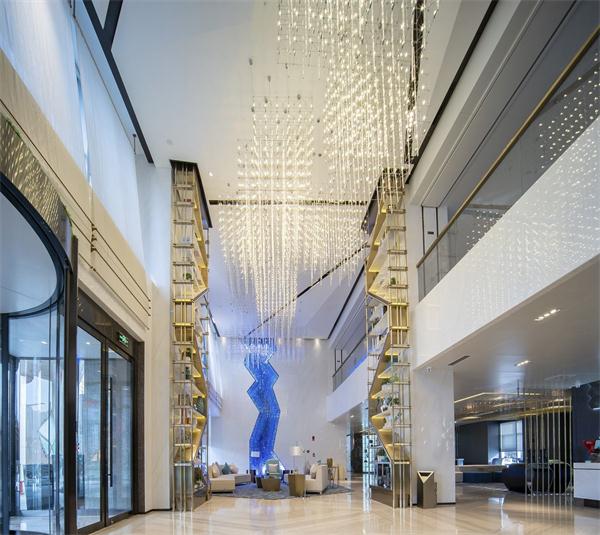 酒店大堂JD20078280線型吊燈工程定制燈具 廠家發貨安裝