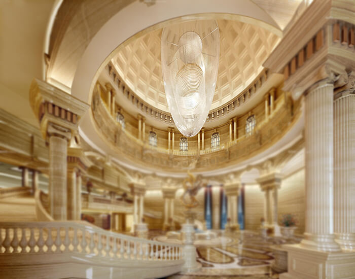 酒店金屬吊燈，一站式酒店藝術(shù)吊燈廠家直供