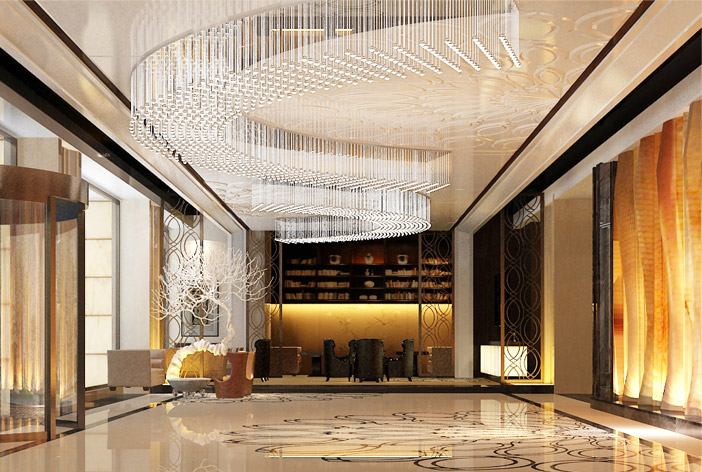 酒店創意吊燈，五星級酒店燈具供應商直供