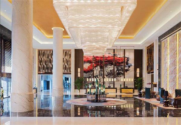 酒店大堂大型水晶工程燈