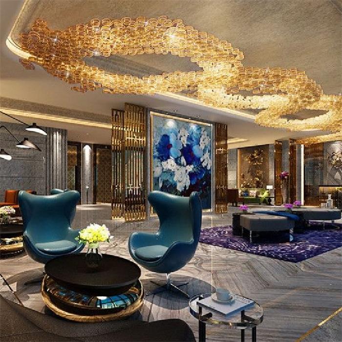 歐式酒店燈具_大堂休息區工程燈定制價格【孫氏照明】